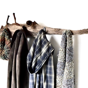 No. 584: Driftwood Coat  Rack, Rustic Coat Rack, Drift Lumber Coat Rack, Cabin Coat Rack, Driftwood Towel Rack, Beach Decor, Towel Rack