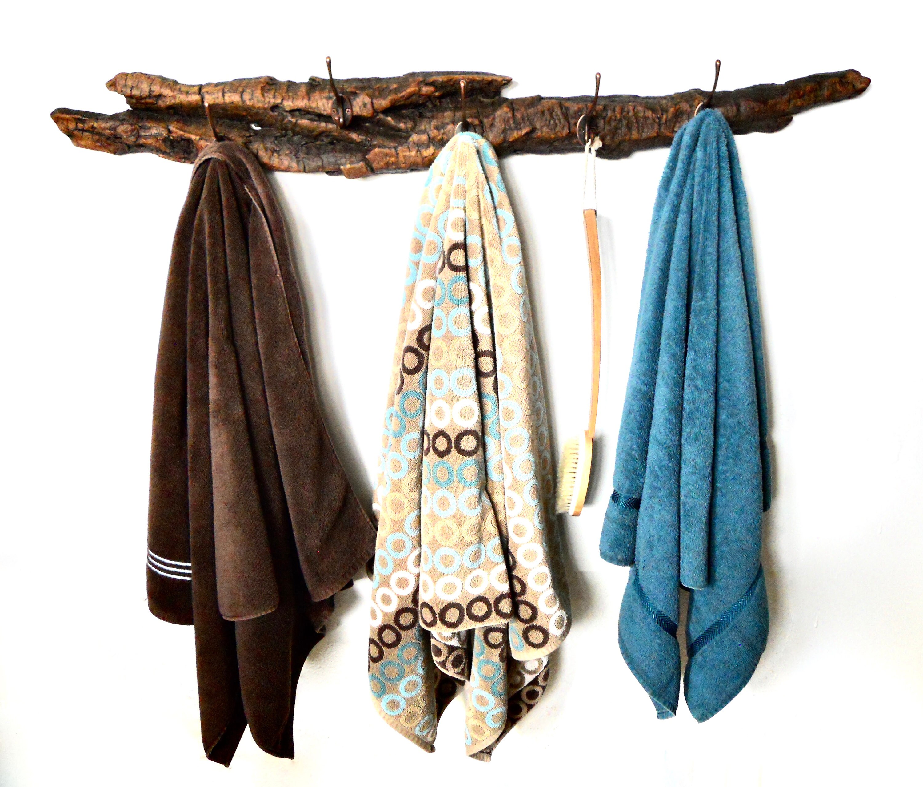 Driftwood Towel Rack Etsy