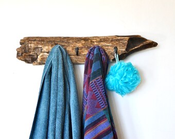 627g: Driftwood Towel Rack, Rustic Coat Rack, CabinTowel Rack, Cabin Coat Rack, Beach Coat Rack, Driftwood Coat Hanger, Beachy Towel Rack