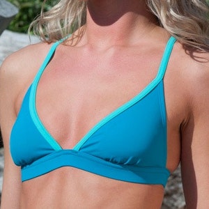 Turquoise Criss Cross Bikini Top