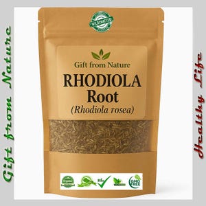 RHODIOLA Root Caffeine Free (Rhodiola rosea) , Morning Boost , Wellness Tea & Herbal Tea Leaves Organic Loose
