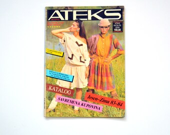 CATALOGUE de mode de vente par correspondance ATEKS vintage des années 80, Tchécoslovaquie