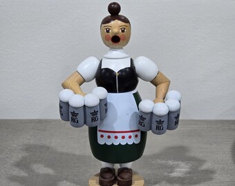 German incense smoker Helga Oktoberfest Erzgebirge Richard Glaesser Seiffen 7"