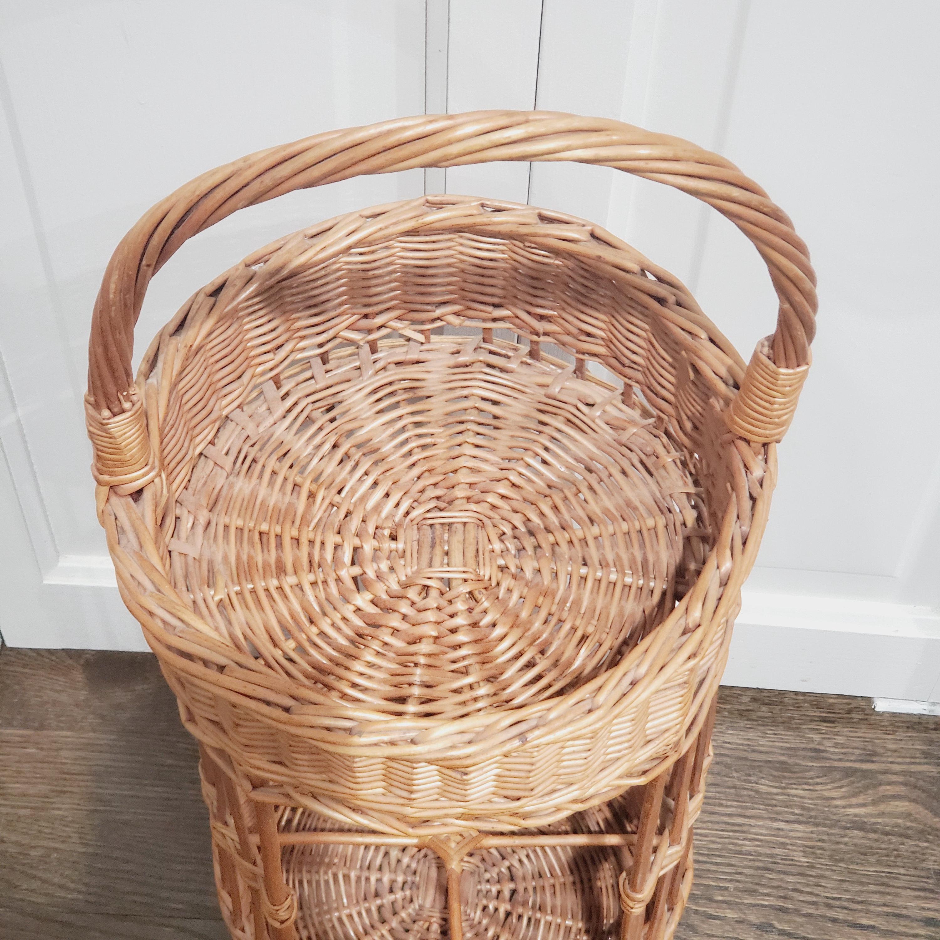 Panier porte bouteilles vintage