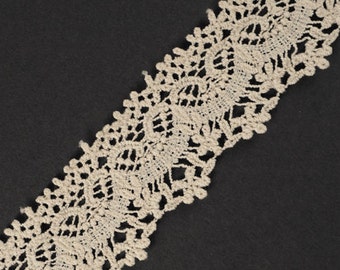 Vintage Cluny Lace Trim, 1-5/8 Inch by 1 Yard, Natural, TR-10977