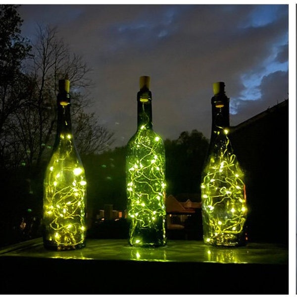 Wine Bottle Lights with Cork, 20 LEDs Wine Cork Fairy Lights for Wine Bottle Lights Party, DIY, Decor, Wedding, Christmas, EJ-2039
