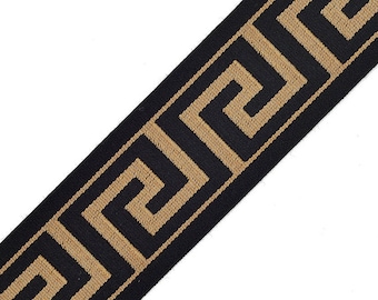 1-9/16 Greek Key Elastic Stretch Band Ribbon Trim for Making Headband, Hand  Band and Waist Belt, 1 Yard, TR-11375 