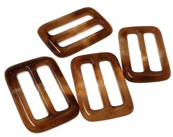 4-pcs Rectangle Resin Buckle for Belt, Handbag, Fashion Accessories, TR-10294