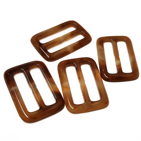 4-pcs Rectangle Resin Buckle for Belt, Handbag, Fashion Accessories, TR-10294