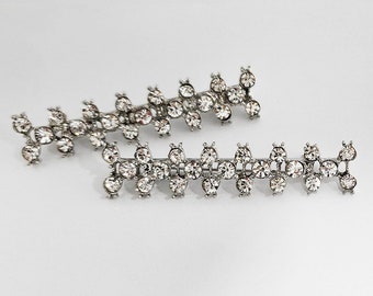 Crystal Rhinestone Pin, Rhinestone Accessory by 2-pcs, 2-1/2''W x 1/2''H, SP-3665