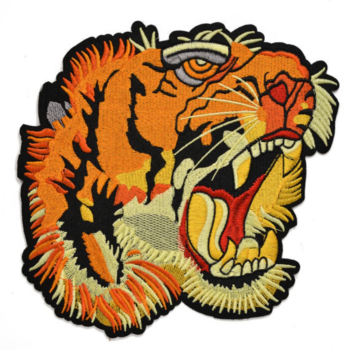 Tiger Embroidered Ironon Applique Patch Embroidery Patch Etsy