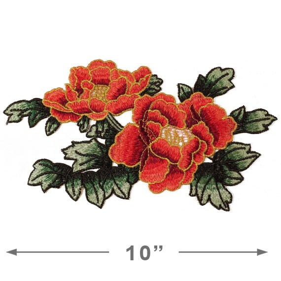 Embroidered Floral IronOn Applique Patch Embroidery Patch by Etsy.de
