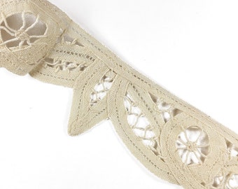 2" Vintage Cluny Lace Trim by 3-Yards, Natural, SP-2855