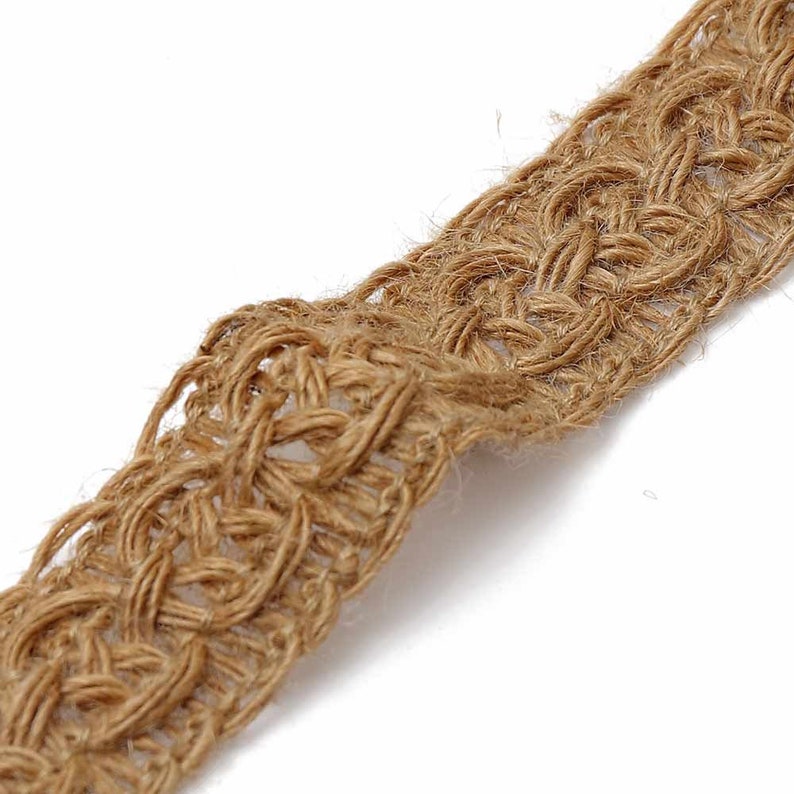 Natural Jute Braid Ribbon Trim by 1-yard, 1-1/4, ROI-M3011 image 2