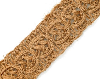 Natural Jute Braid Ribbon Trim by 1-yard, 1-1/4", ROI-M3011