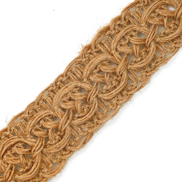 Natural Jute Braid Ribbon Trim by 1-yard, 1-1/4", ROI-M3011