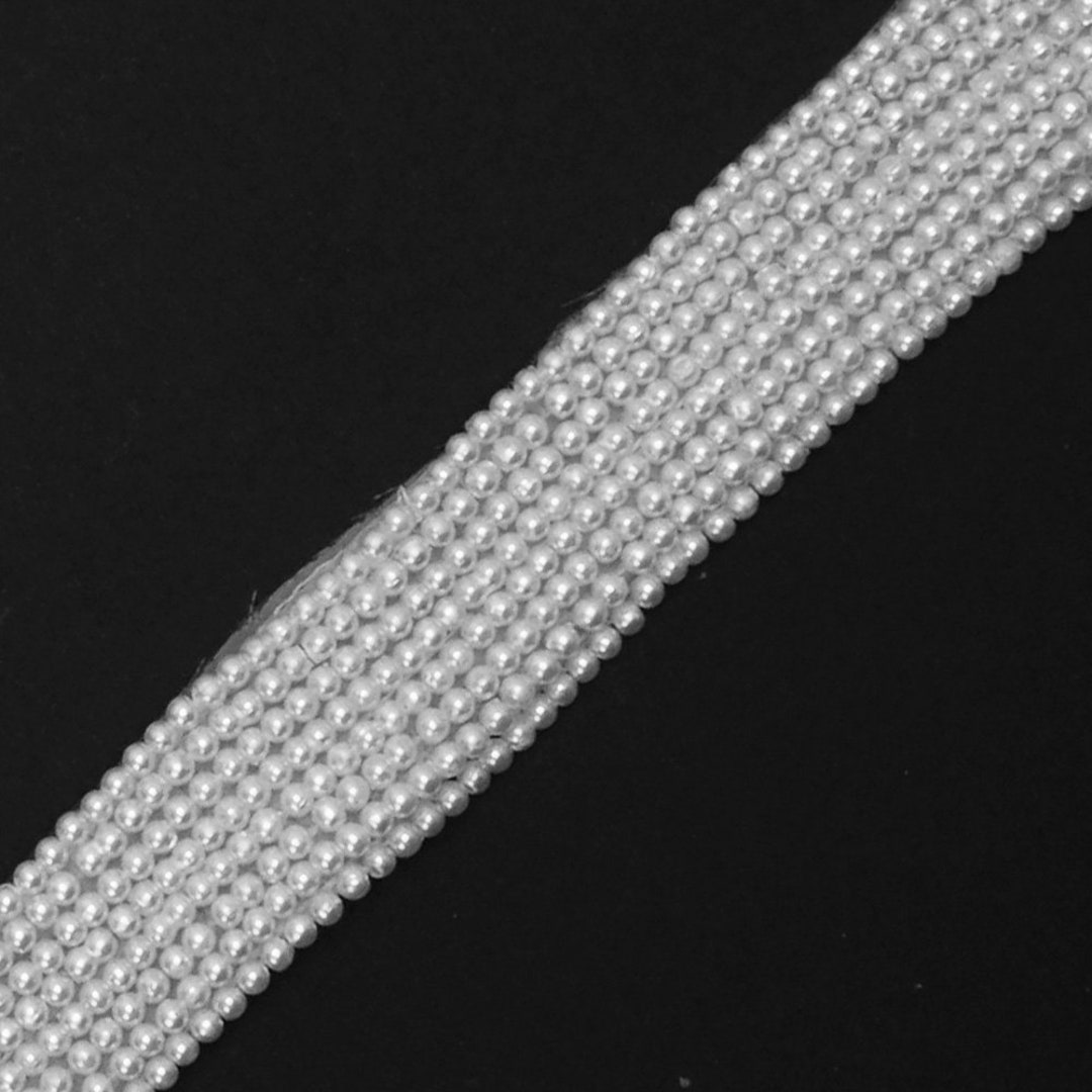 3mm Pearl Beaded Trim for Wedding Decoration, Home Decor, Craft