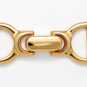 Metal Closure Buckle, Metal Clasps for handbag, shoes, fashion accessories, 1 Set, TR-11147 Gold