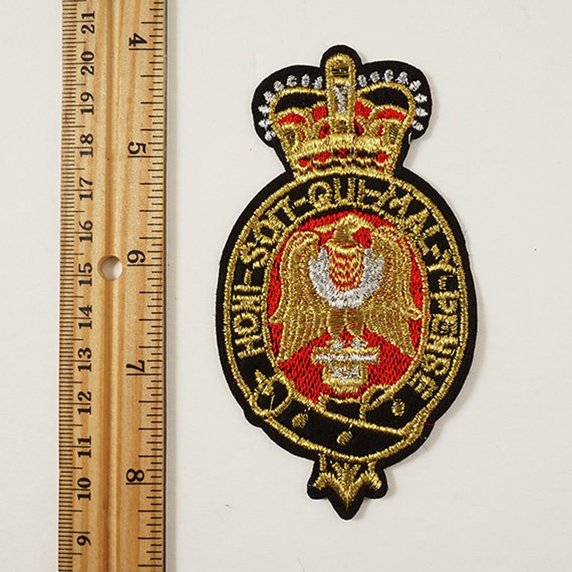 Gold Bullion Embroidered Ironon Badges Embroidery Applique Etsy