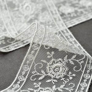 thumbnail image 2 of Floral Flower Embroidered Lace Trim, Shabby Chic Lace, Doll Trim, Scrapbooking Junk Journal Supply 2 of 13