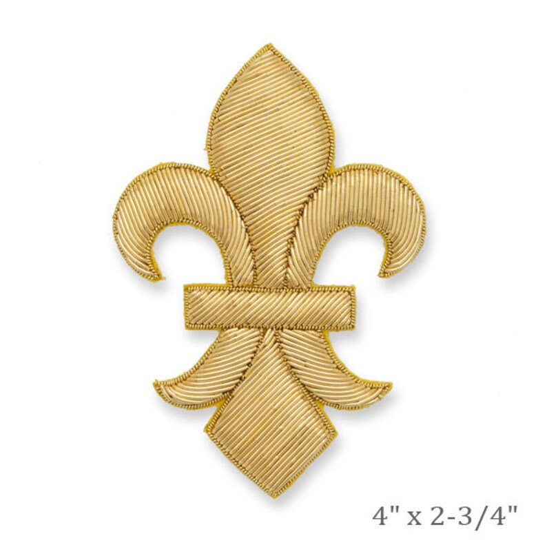 Fleurdelis Crest Gold Applique Patch by 1pc BDG5095  Etsy