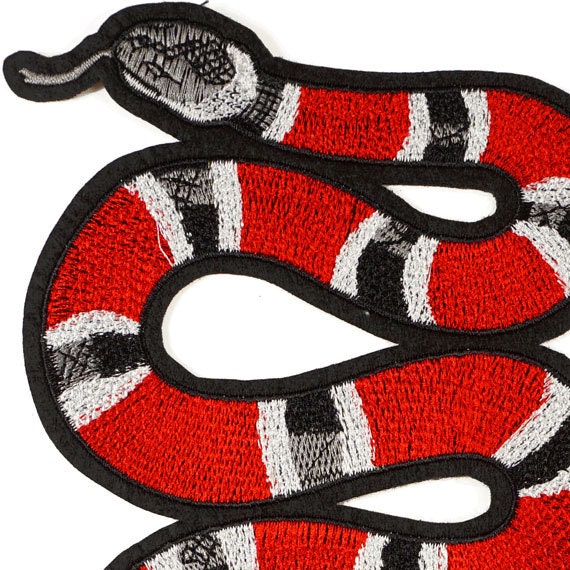 Tattoo Japanese Snake Embroidery Sew-on / Iron-on / Velcro Patch