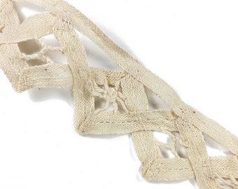 1-5/8" Vintage Cluny Lace Trim by 3-Yards, Natural, White, SP-2858