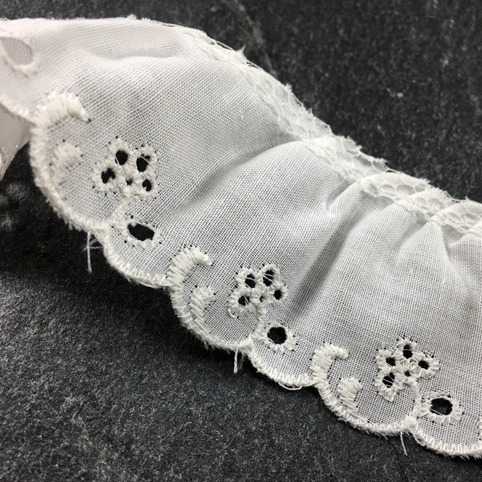 18 Yards Ruffled Eyelet Lace Blush Sewng Fabrc Trm 2nch | Etsy