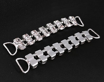 Preciosa Rhinestone Buckle Accessory, Rhinestone Connector, Shoe Buckle, 3-5/8"W, 3/8" for strap, 1pc, T-1503