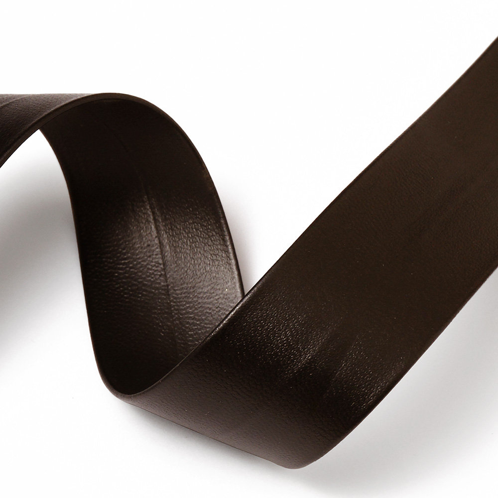 Italian Faux PATENT Leather Flat Folded Ribbon Trimming Tape Strap PU Vegan  DIY