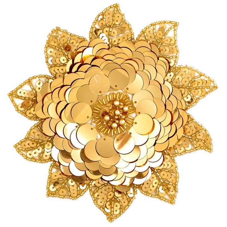 beaded flower applique
