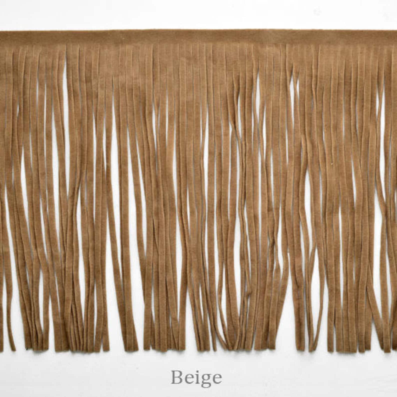 6 Long Faux Suede Fringe Trim by Yard 3 Colors Etsy