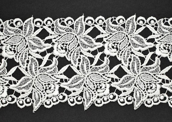 Venise fleur ruban dentelle pour la mariée, vêtements, décoration, 5-3/8 pouce par 1 Yard, White, ROI-98062 Venise fleur pouce ruban dentelle pour la mariée, vêtements, décoration, 5-3/8 pouce fleur par 1 Yard, White, ROI-98062 8e8a81