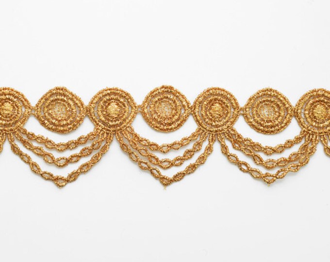 Sequin Gold Trim by the Yard Embroidered Trimmings Indian Sari Border