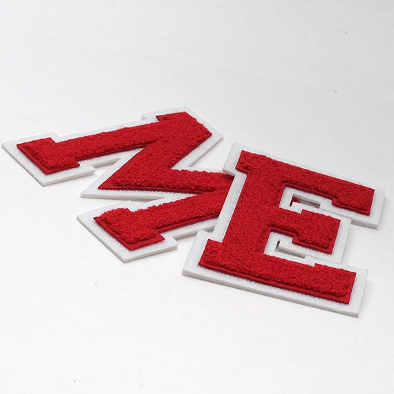 2 PCS 2.4 Inches Chenille Letter Patches, Iron On Letters For Fabric  Clothing/Hat/Bag, A-Z Varsity Letters Iron On Patches