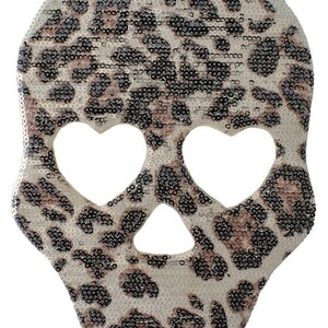 Skull Sequin Applique Patch, 9-1/8 x 6-3/8, TR-10889 image 4