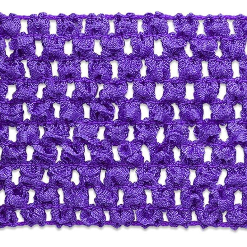 23/4 Crochet Stretch Trim by 1yard Black Purple Etsy