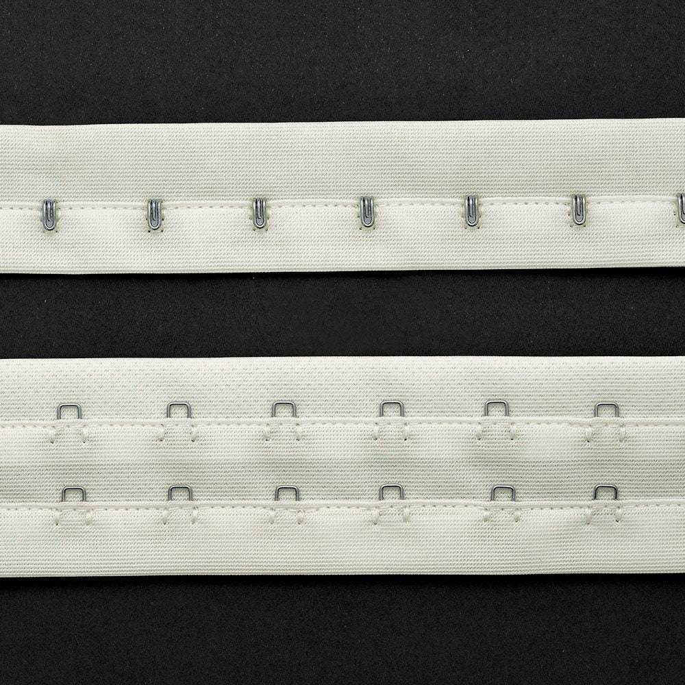 Black / White Hook and Eye Tape Trim With 1 Cotton Tape DL472 / AL199C 