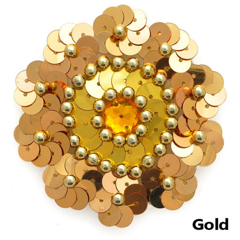 Beaded Sequin Flower Applique patch Bridal Applique by pc Etsy