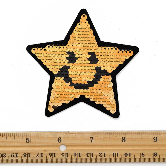 Custom Shirts Star Embroidery Reversible Flip Double Sided Sequin Patches -  China Sequin Patch and Reversible Sequin Patch price