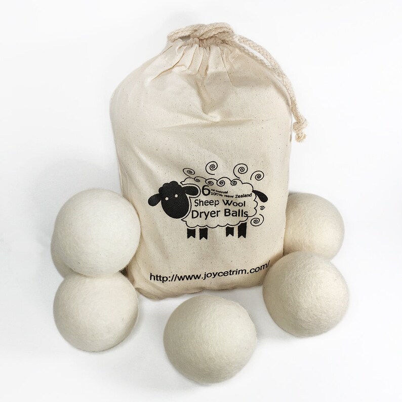 6pack Natural Organic Wool Dryer Balls Reusable Premium Etsy