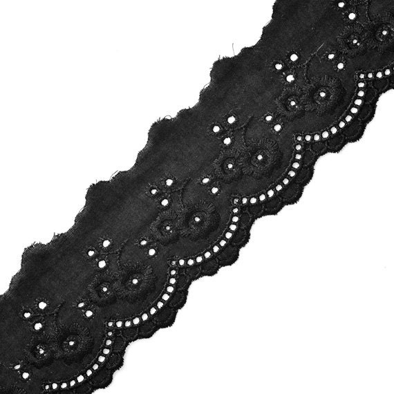 1-3/4 Embroidery English Eyelet Lace Trim by 1-yard, STEP-5303