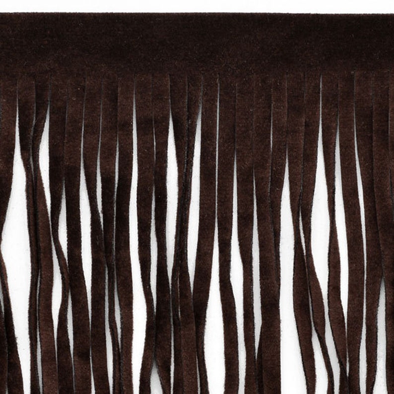 6 Long Faux Suede Fringe Trim by Yard 3 Colors Etsy