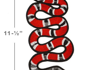 Snake Embroidered Iron-On Applique Patch, Embroidery Patch by 1 pc, 11-1/2'', TR-11295