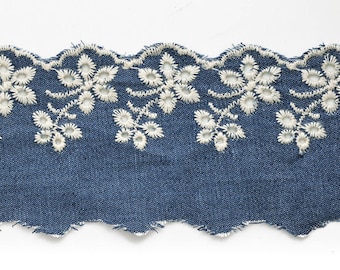 2-1/2" Embroidery English Lace Trim by 1-Yard, STEP-5311