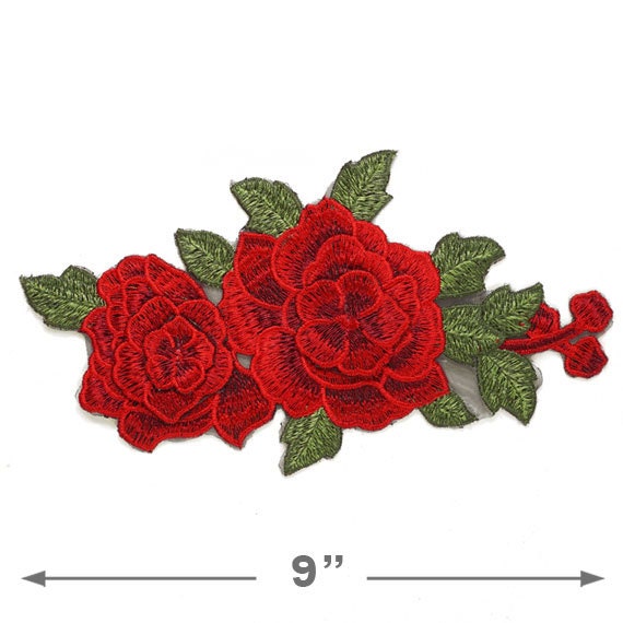 1PC~PINK FLOWER BASKET ~IRON ON EMBROIDERED APPLIQUE