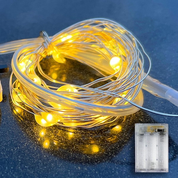 Battery Powered LED Fairy String Lights for Party Wedding Patio Decorative Window Table Decoration, 1 Pack, EJ-2051B