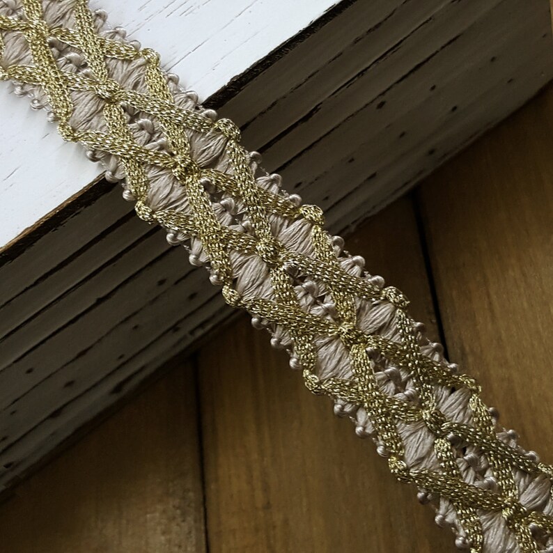 25mm Metallic GOLD Thread Braid Trim by 1Yard Black/Gold Etsy