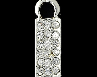 13/16" (20mm) Crystal Rhinestone Zipper Pull by 2-PCS, T-1855
