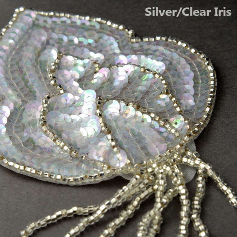 Beaded Sequin Applique Patch Bridal Applique by 2pcs Etsy